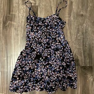 EXPRESS black floral mini dress